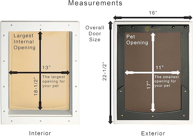 Ranger by Freedom Pet Pass - Insulated Dog Door for Doors - L