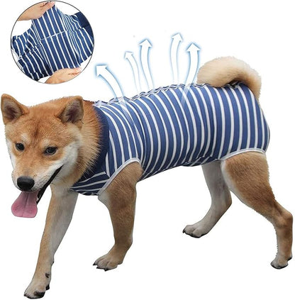 Coppthinktu Dog Recovery Suit for Abdominal Wounds, Breathable Surgery Recovery Suit - E-Collar Alternative for Small/Medium Dogs