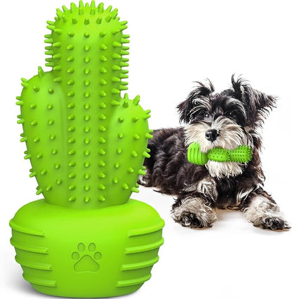 Pamlulu Christmas Dog Gifts, Dog Toys for Small Dogs Dog Toothbrush for Teething Cleaning, Rubber Squeaky Toys for Puppy