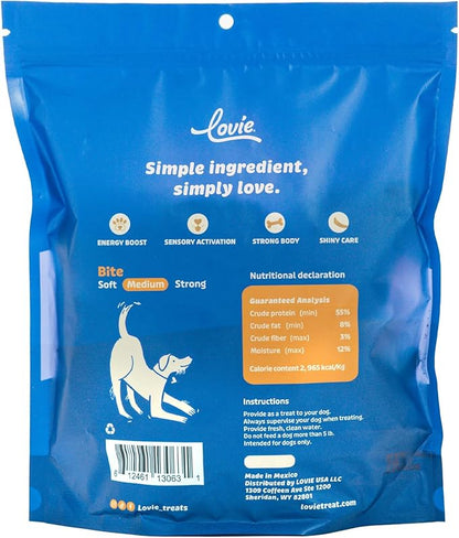 Lovie Beef Lung Dog Treats - Dehydrated Air Dried Soft Bites, Single Ingredient, Protein Rich, 16 oz (Beef Jerky)