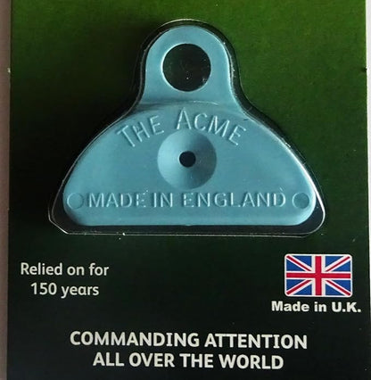 ACME No. 576 Professional Dog Training Shepherd's Lip, in Mouth, Whistle. Quality Crescendo of Sound. Sheep Trails and Herding. 100 dBA. Designed and Made in The UK (Baby Blue)