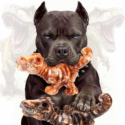 2 Pack Indestructible Dog Toys for Aggressive Chewers: Ultra-Dense Nylon, Bacon Flavor Chew Bones, Heavy Duty Tough Toys for Large Dogs 20-90 lbs, Long Lasting & Keep Them Busy