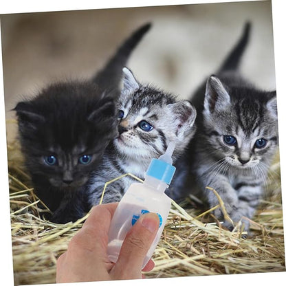 2Pcs Kitten and Puppy Milk Feeders Soft Pacifier Bottles for Newborn Animals Pet Nursing Bottles Easy to Squeeze Durable and Reusable
