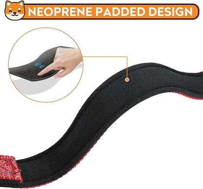 Reflective Dog Collar, Adjustable Soft Neoprene Padded Nylon Pet Collars with Buckle for Extra Large Dogs, Red,XL