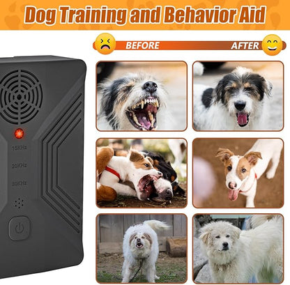 Dog Bark Deterrent Devices, Anti Barking Device for Dogs Long Range 50FT, 3 Modes Stop Dog Barking Devices, Rechargeable Bark Box, Ultrasonic Barking Deterrent Devices for Dog Training (Black)