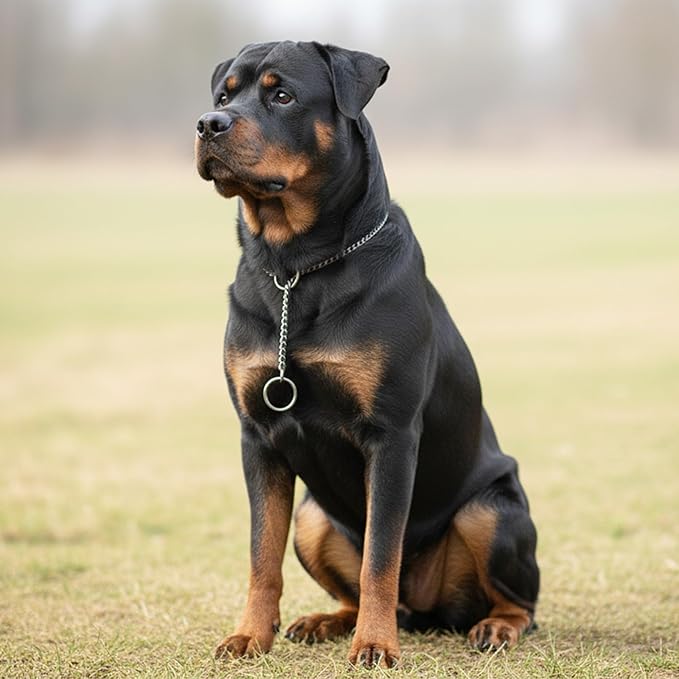 Dog P Snake Chain Chrome Plated Metal Dog Training Choke/Collar-Fully Guaranteed Against Rust Tarnish or Breakage-Recommended for Professional Training (Golden, 5mm * 22")