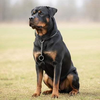 Dog P Snake Chain Chrome Plated Metal Dog Training Choke/Collar-Fully Guaranteed Against Rust Tarnish or Breakage-Recommended for Professional Training (Rose Gold, 5mm * 18")