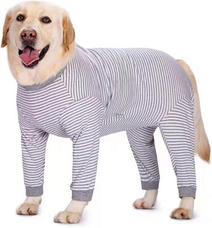 Yeapeeto Dog Onesie Surgery Recovery Suit for Large Medium Bodysuit Dogs Pajamas PJS Full Body for Shedding, Prevent Licking, Wound Protection, Cone Alternative (6X-Large (Pack of 1), Grey)