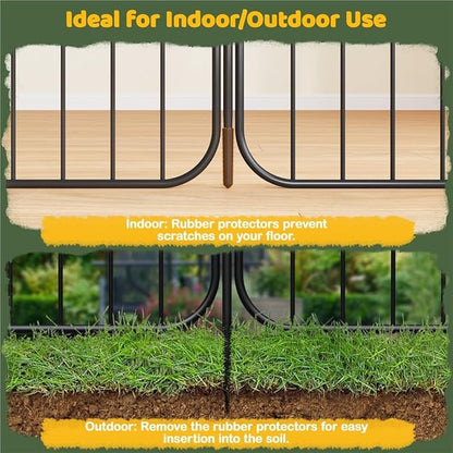 Yaheetech Expandable Dog Playpen, 16 Panel 20 inch Puppy Playpen with Door Indoor/Outdoor Pet Fence for Small Medium Dogs