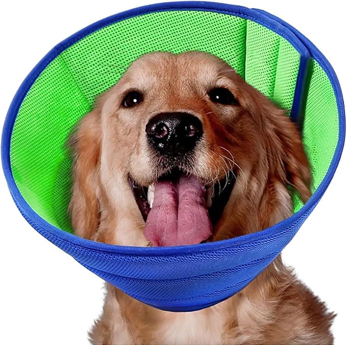 Soft Dog Cone Recovery Collars & Cones After Surgery for Small,Medium Large Dogs,Adjustable Breathable Dog Cone Collar,Protect Pets from Licking Wounds,Soft and Comfortable, Reduce Anxiety (Blue, XL)