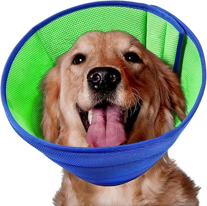 Soft Dog Cone Recovery Collars & Cones After Surgery for Small,Medium Large Dogs,Adjustable Breathable Dog Cone Collar,Protect Pets from Licking Wounds,Soft and Comfortable, Reduce Anxiety (Blue, XL)