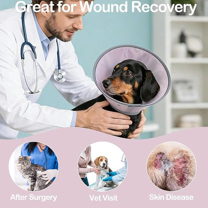 Dog Cone Collar After Surgery, Adjustable Soft Recovery Cone for Small Dogs to Stop Licking, Comfortable Pets Collar for Dogs Anti-Bite Lick Protective Wound