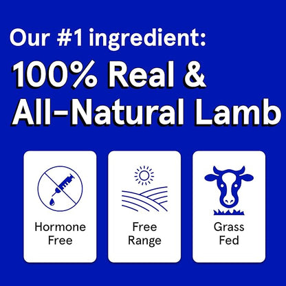Real Meat Dog Treats - Two 12oz Bag of Bite-Sized Air-Dried Lamb Jerky for Dogs - Grain-Free Jerky Dog Treat Made up of 95% Free-Range, Grass Fed Lamb - All-Natural High Protein Dog Treat