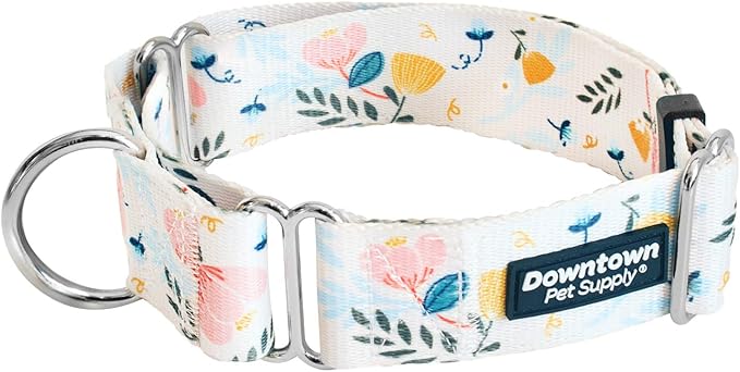 Downtown Pet Supply - Martingale Collar for Dogs - Dog Training Collar - Big, Wide & Thick Dog Collar - Escape-Proof, Weatherproof, Durable and Comfortable - Floral - Extra Large Dog Collar