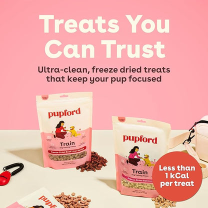 Pupford Freeze Dried Training Treats for Dogs & Puppies, 900+ Three Ingredient Bites (Beef Liver, 8 oz)
