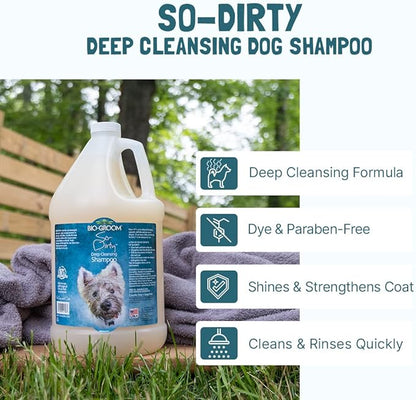 Bio-Groom So-Dirty Dog Shampoo - Quick Rinse Pet Shampoo, Dog Bathing Supplies, Puppy Wash, Grooming Supplies, Cruelty-Free, Made in USA - 12 fl oz 1-Pack
