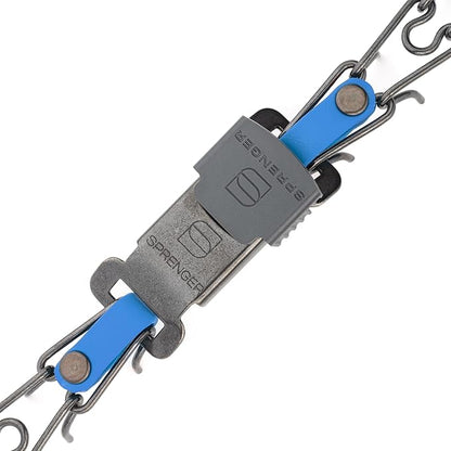 Herm Sprenger Black Stainless Steel Dog Collar with Quick Release ClicLock Buckle O-Ring Biothane Insert Training Collar Made in Germany (Cerulean Blue, 16in x 2.25mm(Neck Size up to 13-14in))