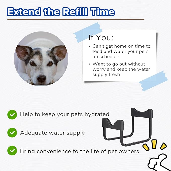 PEDAY Automatic Dog Waterer for Large & X-Large Dogs, Human Grade 18/8 Stainless Steel, Water Bottle Not Included
