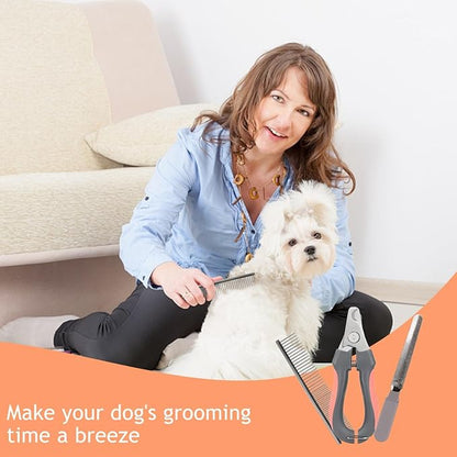 Paws n' Cradle Dog Grooming Hammock Harness for Dogs & Cats-Complete Kit with Adjustable Leg Fittings, Comb, Nail Clipper, File, Hook & Loop Strap, Adjustable Hanging Straps & Snap Hooks (Extra Large)