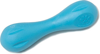 West Paw Zogoflex Hurley Dog Bone Chew Toy – Floatable Pet Toys for Aggressive Chewers, Catch, Fetch – Bright-Colored Bones for Dogs – Recyclable, Dishwasher-Safe, Non-Toxic, X-Small, Aqua