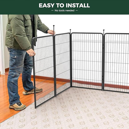 FXW Rollick Unleashed Dog Playpen for Indoor, Yard, RV Camping, 45 inch 16 Panels Dog Pen with Connectors (Pack of 2) for Large Dogs│Patented