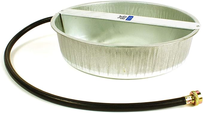 Little Giant PW13 13-Quart Capacity Rust Resistant Galvanized Steel Ever Full Pet Water Bowl Dish Attachable to Standard Hose (3 Pack)