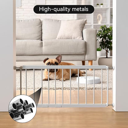 Short Dog Gate Indoor - MOOECKOM 13" Tall Small Dog Gate 18"-36'' Width Expandable, Easily Step Over Pet Gate with 2 Extension Kits - Pressure Mounted for Doorways Stairs.