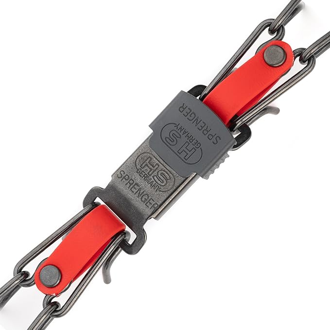 Herm Sprenger Black Stainless Steel Dog Collar with Quick Release ClicLock Buckle O-Ring Biothane Insert Training Collar Made in Germany (Cherry Red, 23in x 3.2mm(Neck Size up to19-20in))