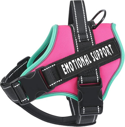 voopet Service Dog Harness, Emotional Support Pet Vest Harness, Reflective Breathable & Adjustable No Pull ESA Harness for Small Medium Large Dogs (with 4 PCS Removeable Tags),X Small (Pack of 1)
