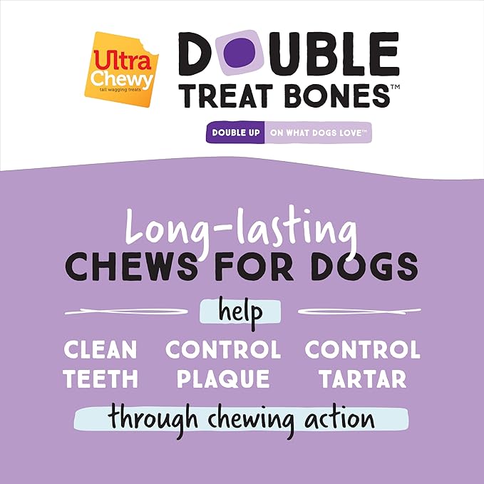 Ultra Chewy Peanut Butter, Chicken, Bacon and Cheese Flavors: Long-Lasting Treats Made in USA for Large and Small Breeds, Highly Digestible, for Aggressive Chewers (Favorite Flavors, 6 Count)