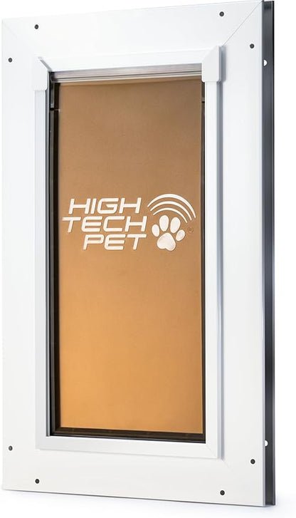 DuraFlex Aluminum Frame Pet Door for Extra Large-Sized Dogs (100+ lbs.) by High Tech Pet - Easy Installation Dog Door, Wall Mount, Air Tight, Security Panel (12.5" X 25" Pet Opening) - AF-3-XLW