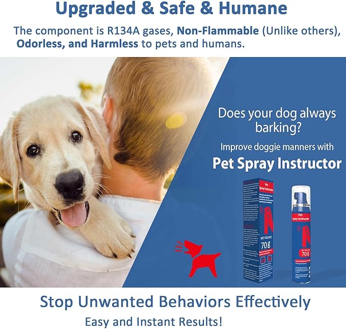 Gutes Leben Dog Instructor Spray, 70ml Spray Corrector Dog Trainer, Safe Humane & Effective Stop Barking, Jumping Up, Food Stealing, Dog Fights & Attacks, Help Stop Unnecessary Dog Behaviour (2 Pack)
