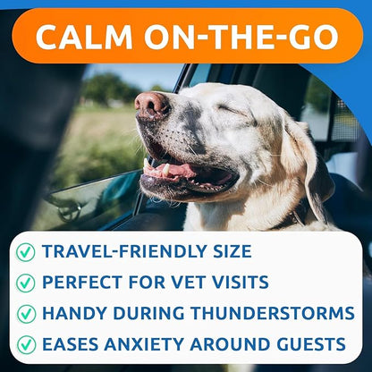 BARK&SPARK Advanced Calming Chews for Dogs - Hemp Chew + Melatonin - Anxiety Relief - Sleep Aid - Relaxing Treats - Stress Relief During Fireworks, Storms, Thunder, Barking - Made in USA - BBQ - 60Ct