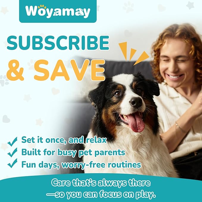 Woyamay Flea and Tick Prevention for Dogs Chewables, 200 Soft Treats, Natural Dog Flea and Tick Treatment, Oral Flea Chews for Dogs Supplement, Flea and Tick Chews for Dogs Puppies, All Breeds & Sizes