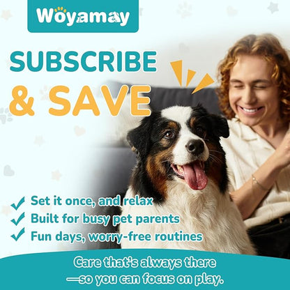 Woyamay Flea and Tick Prevention for Dogs Chewables, 200 Soft Treats, Natural Dog Flea and Tick Treatment, Oral Flea Chews for Dogs Supplement, Flea and Tick Chews for Dogs Puppies, All Breeds & Sizes