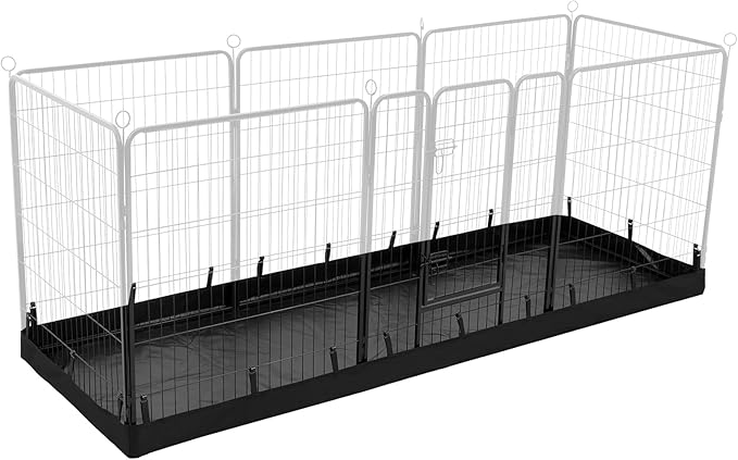 PJYuCien Rectangle Dog Playpen Pad - 32"x96" Size, Fits 8 Panels, 600D Oxford Cloth, Waterproof (Bottom Pad Only)