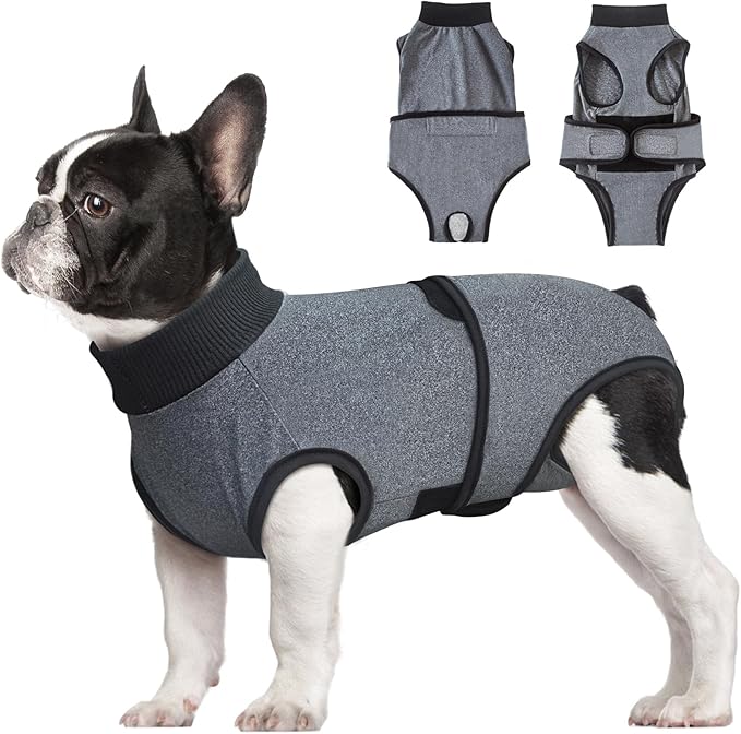 Idepet Dog Recovery Suit After Surgery - Onesie for Female Male Dogs, Soft Breathable Pet Bodysuit, E-Collar & Cone Alternative, Anti-Licking Wounds (L)