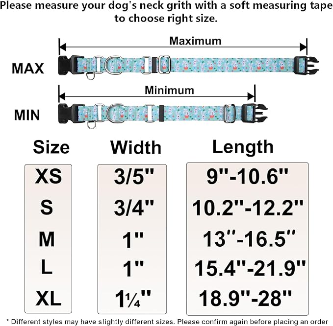 Easter Martingale Collar for Dogs with Buckle Bunny Dog Collar Adjustable Soft Nylon Girl Dog Collars for Large Dogs, Green Rabbit