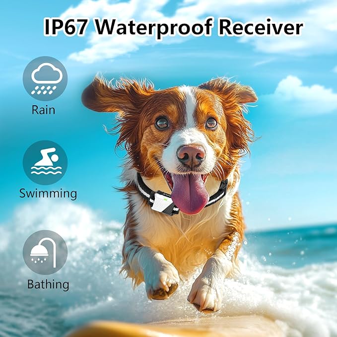 Shock Collar for Dogs, Dog Training Collar with Remote Control for 2 Dogs, 3 Training Modes with Beep, Vibration and Satic, Waterproof, Rechargeable for Large Medium Small