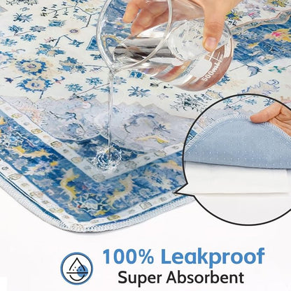 Washable Pee Pads for Dogs, 2 Pack Reusable Puppy Training Pads 48"x32" Super Absorbent Waterproof Dog Training Pads, Non-Slip Potty Pads, Whelping Pads Litter Mat
