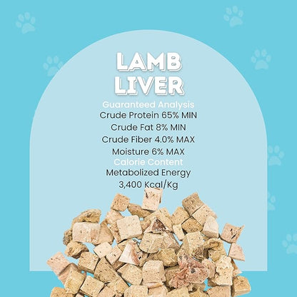 hotspot pets Freeze Dried Lamb Liver Treats for Cats & Dogs (1 Pound Bag 300+ pcs) Made in USA - Healthy, Single Ingredient Training Treats & Cat Snacks, Perfect Bite Size Snack