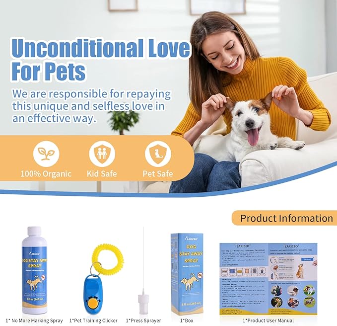 8 Oz Training Aid Spray for Dogs, Stop Unwanted Dog Marking Inside, Help Dogs Stop Marking in Your Home