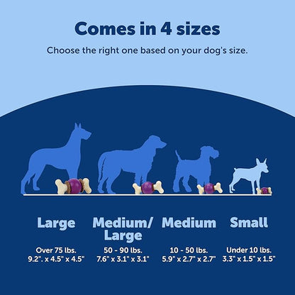 PetSafe Busy Buddy Bouncy Bone - 3-in-1 Adjustable Slow Feeder Toy with Refillable Treat Rings - Cleans Teeth & Gums, Cures Boredom & Slows Down Eating Habits - Small - for Dogs Under 10 lb
