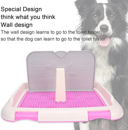 Dog Potty Toilet,Pet Indoor Potty Training Pads Holder Dog Scheduled Urination Potty Grass Pad with Tray for Small and Medium Dogs()