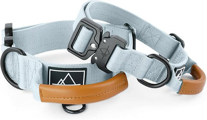 Made to ROAM Premium Explorer Control Collar - Adjustable Heavy Duty Nylon Dog Collar with Quick-Release Metal Buckle and Handle (Alaska Daybreak, Control Size 5)