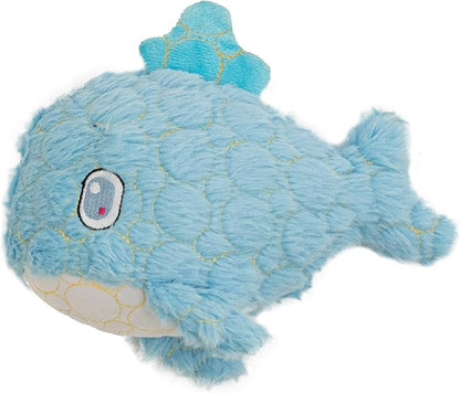 Bite Force - Durable & Strong Dog Toy Blue Whale with Squeaker, Kevlar-Reinforced Seams for Aggressive chewers- Blue.