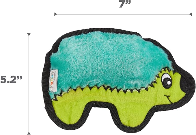 Outward Hound Durablez Minis – Squeaky Plush Dog Toy, No Stuffing for Less Mess, Interactive & Tough, Jumbo Squeaker, Puppies & Small Dogs, Hedgehog, 7"