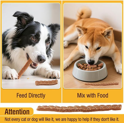 Salmon Sticks Dogs & Cats Treats, Real Salmon Tender Strips, High Protein Low Fat Healthy Ingredient Chew Training Snacks