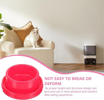 ULTECHNOVO Dog Feeding Bowl Plastic Small Pet Water Feeder Red Pp Indoor Puppy Food Dispenser