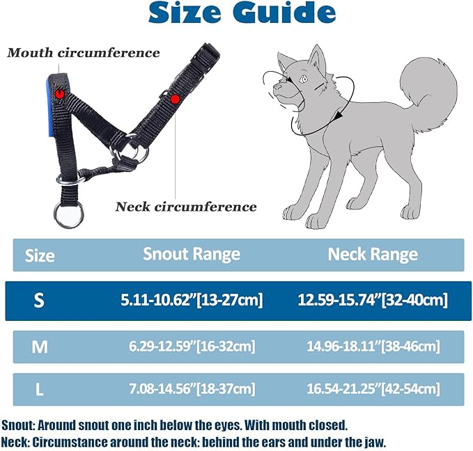 Dog Head Collar with Soft Fabric, Dog Head Harness to Stop Pulling with Adjustable Loop(S,Pink)